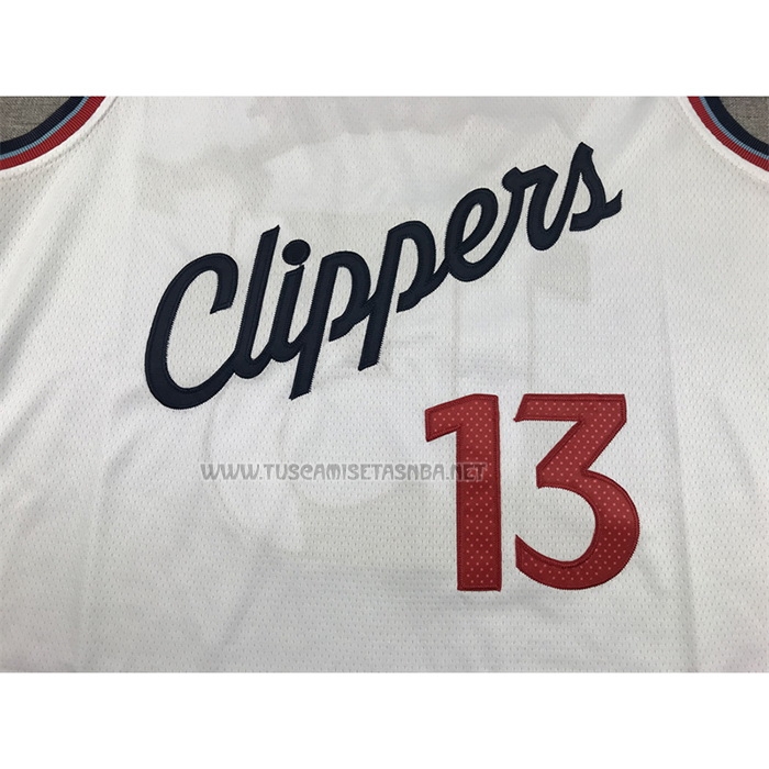 Camiseta Paul George NO 13 Los Angeles Clippers Association 2024-25 Blanco
